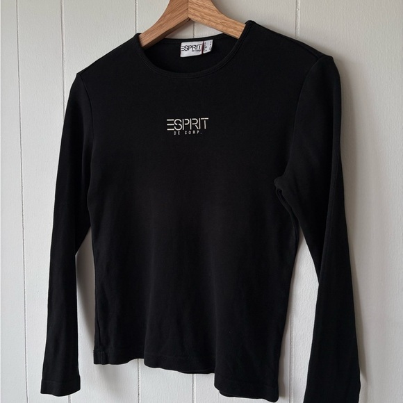 Esprit Black Long Sleeve Top | Size Small - Picture 3 of 4